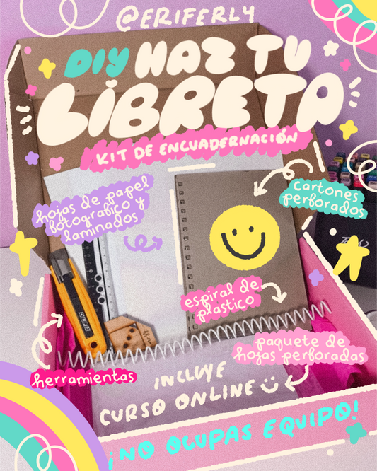 Kit de Encuadernación: Haz tu libreta en casa + Curso Online para Principiantes